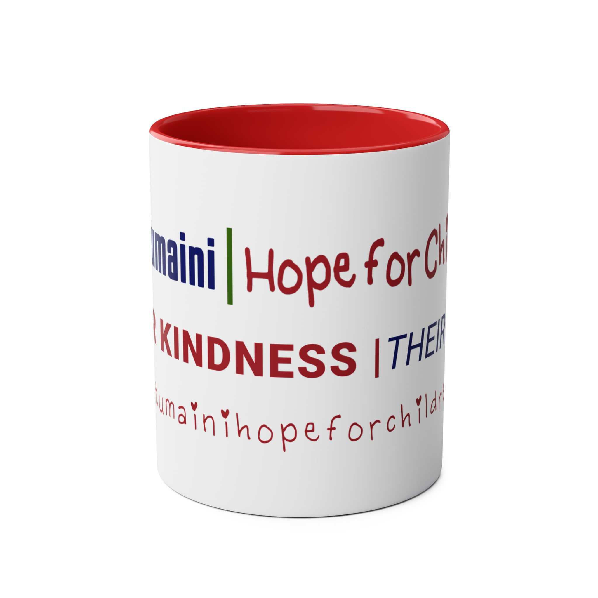 Tumaini Two-Tone Mug Your Kindness Their Hope