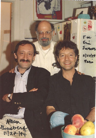 Eric Sarner avec Allen Ginsberg 