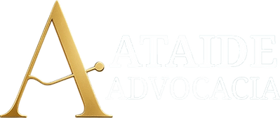 Logo Ataide Advocacia - Letra A em dourado e escrita em branco