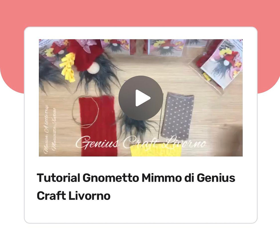 Miniatura: MINI KIT "GNOMETTO MIMMO" 10 CM DI PURO AMORE CON VIDEO TUTORIAL