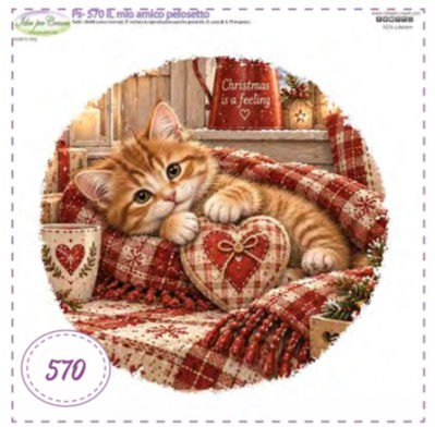 PANNELLO STAMPATO CM 25X25 "Il mio amico pelosetto" Ps-570