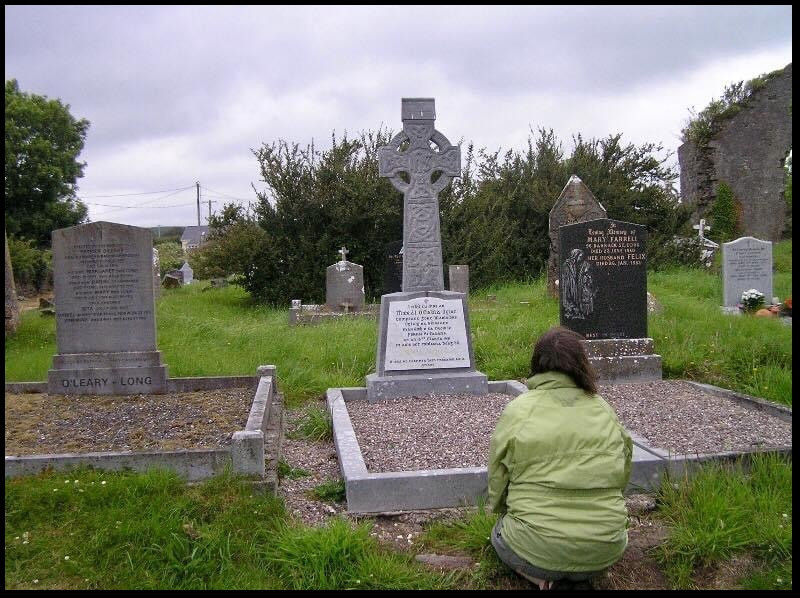 Ned Waters grave in Kilshannig Cemetery