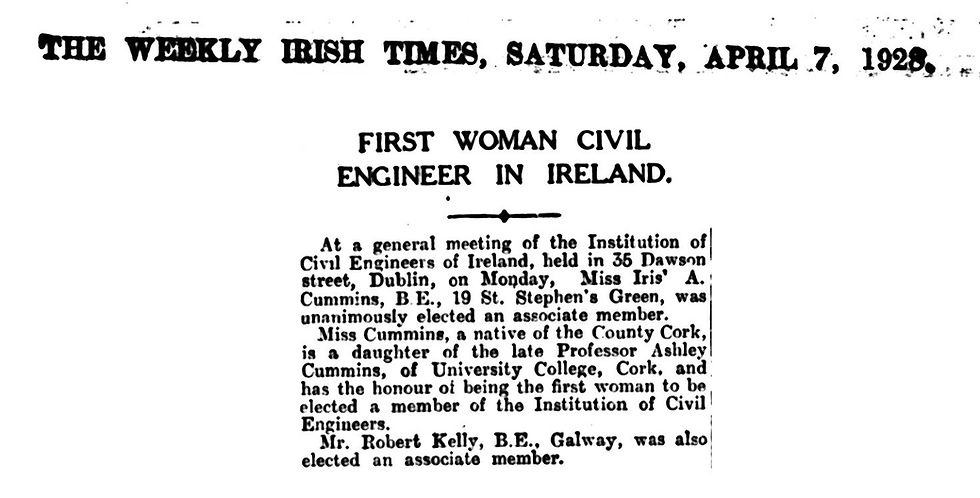 First woman civil engineer in Ireland