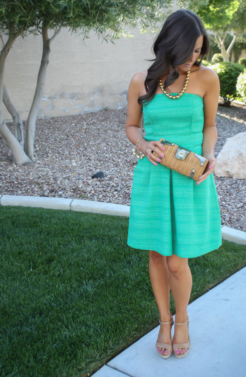 Miniatura: Traje de fiesta Verde Strapless