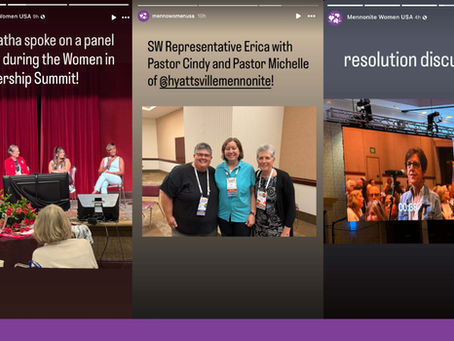Collage of MW USA stories documenting MennoCon25.