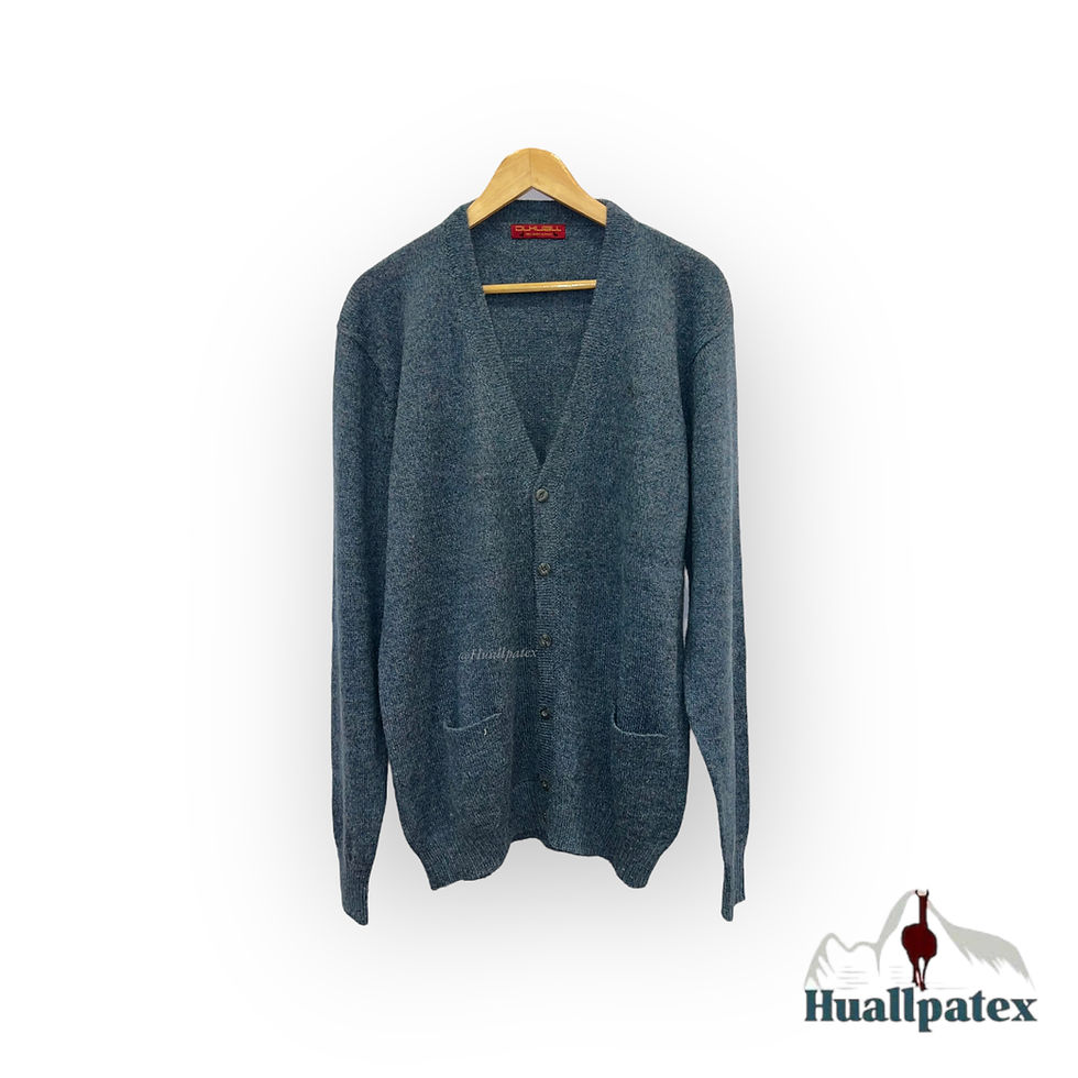 Miniatura: Chompa con Botones Color Entero 100% baby alpaca