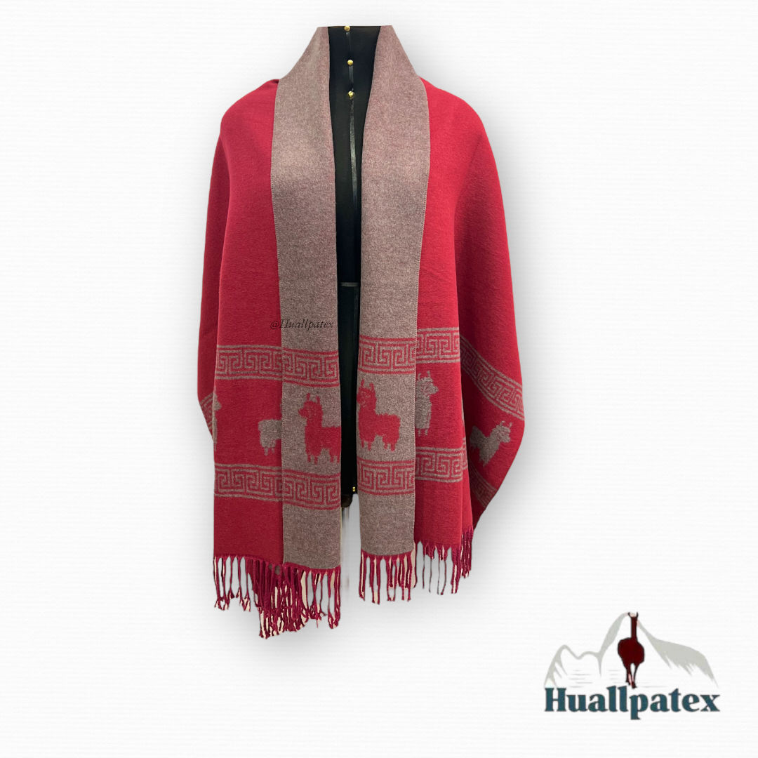 Chal de Cashmere Reversible de Filo Llama