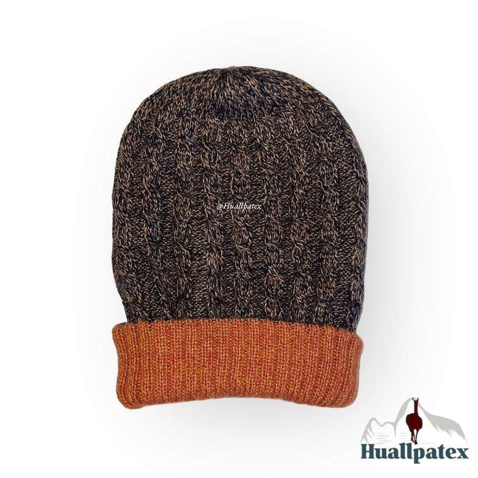 Miniatura: Gorro Intersia Reversible 100% baby alpaca