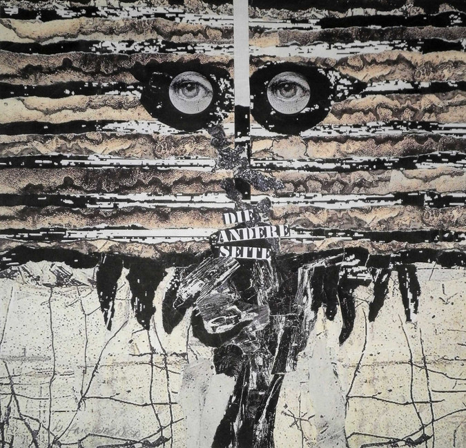 Collage "Die Andere Seite" von Künstler Wolfgang Friedwagner