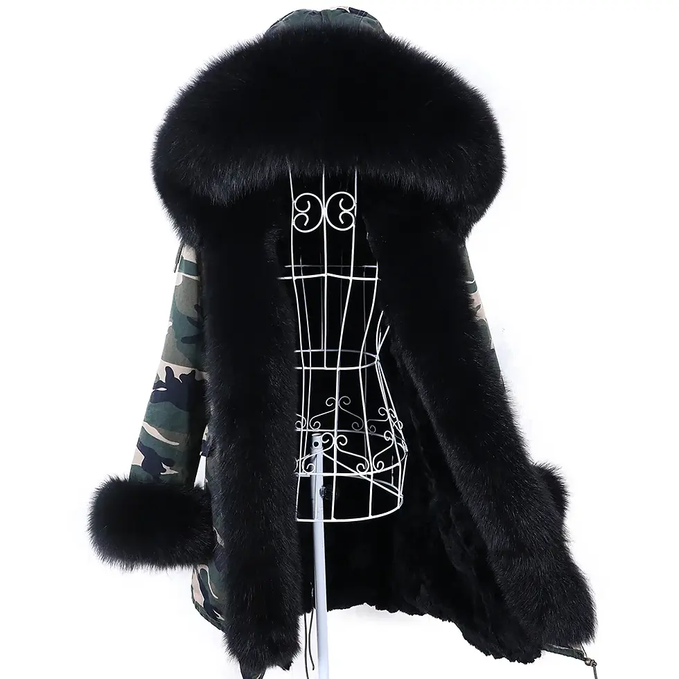 Miniatura: MAOMAOKONG 2023 Removable Real Fox Fur Collar Coats Woman Winter Jacket Hooded