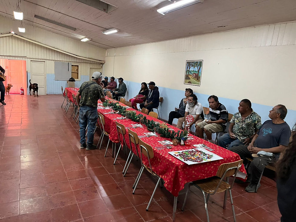 Celebración de Navidad en el comedor solidario de la prelatura de Illapel