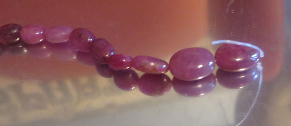 Thumbnail: 145 Carats Strand Natural Red Ruby Nugget Beads