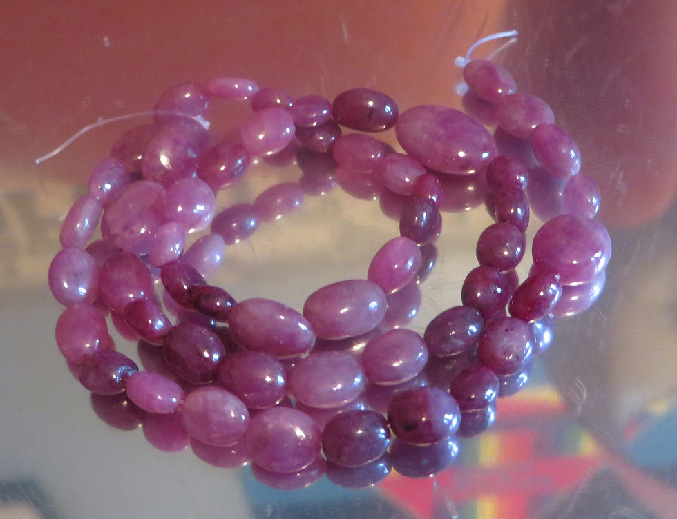 Thumbnail: 145 Carats Strand Natural Red Ruby Nugget Beads