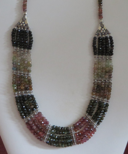 8-10mm Multi-Color Tourmaline Round Beads – 15" Strand, Center-Drilled, Loose Gemstone