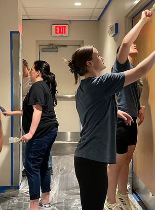 volunteers painting