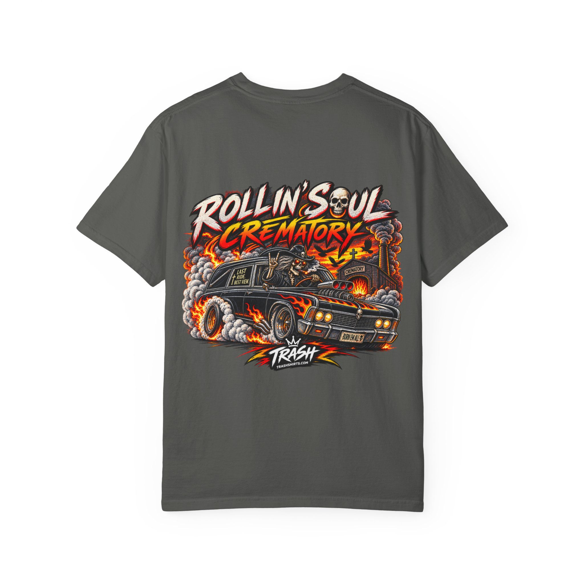 Rollin’ Soul Crematory T-Shirt – Funny Dark Humor Graphic Tee