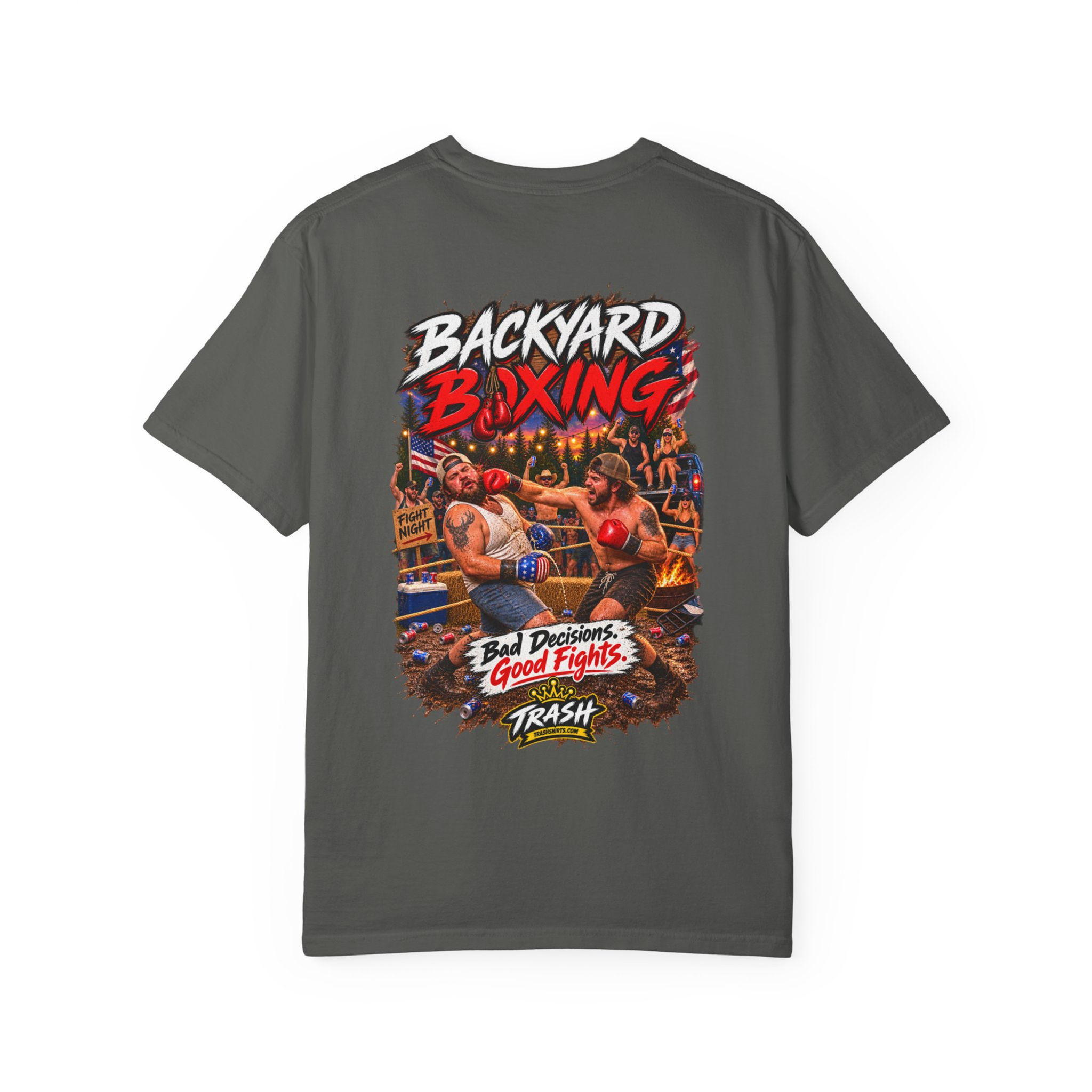 Backyard Boxing Bad Decisions Good Fights Shirt | Funny Redneck Boxing T-Shirt