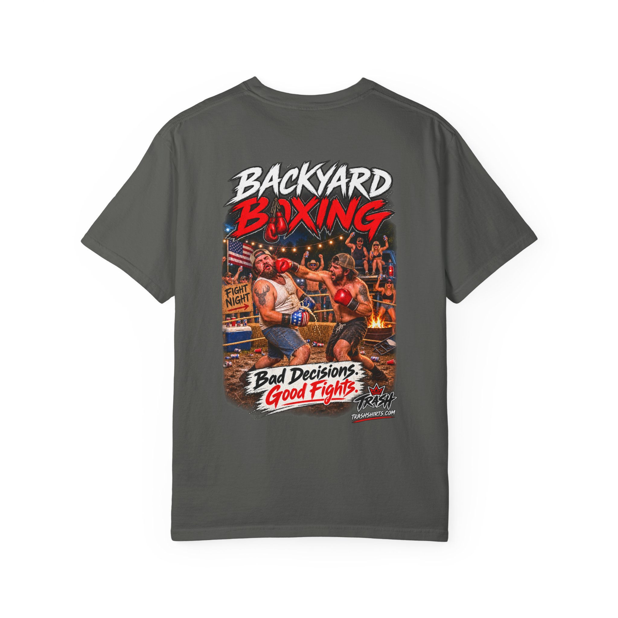 Backyard Boxing – Bad Decisions Good Fights Funny T-Shirt