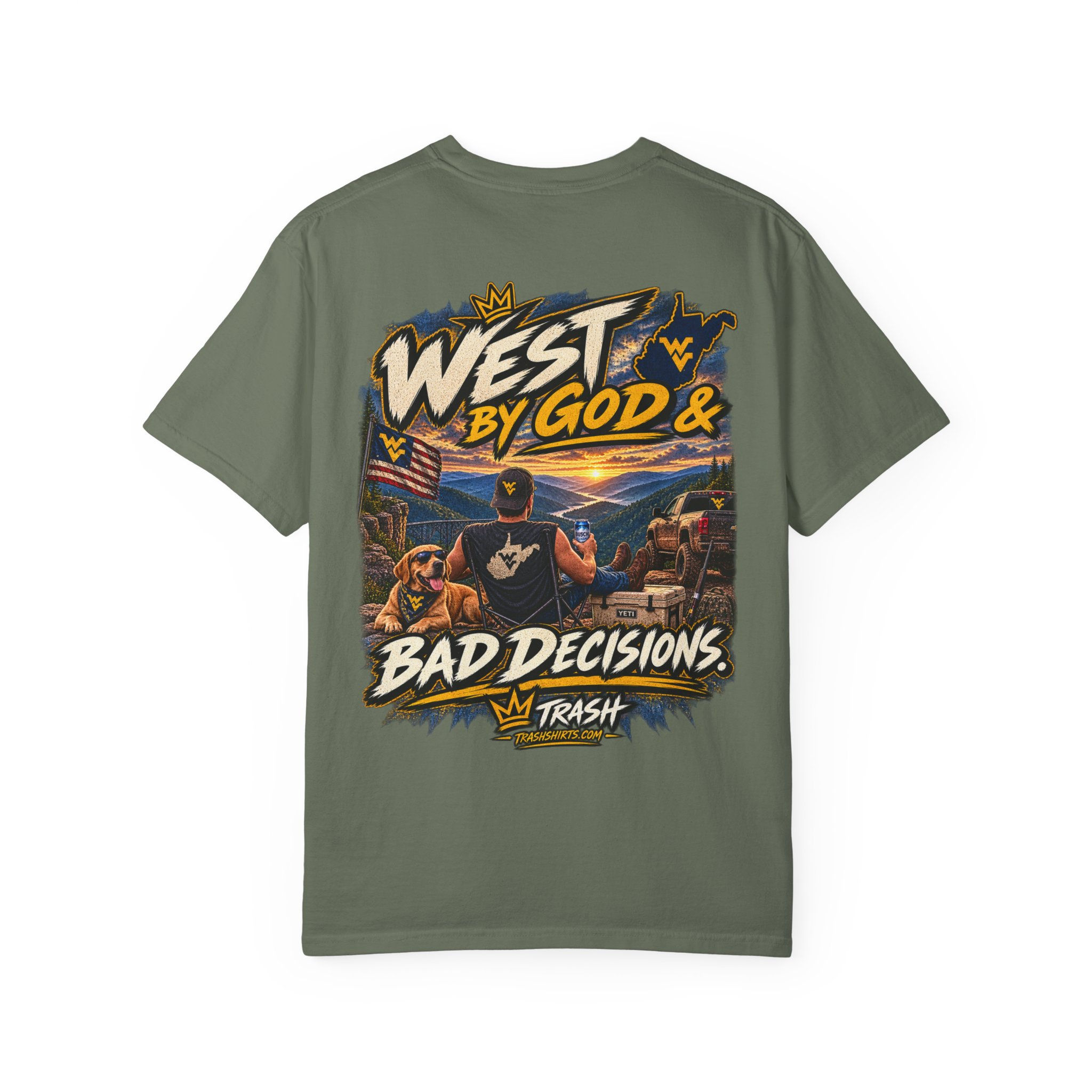 West by God & Bad Decisions T-Shirt – Funny West Virginia Graphic Tee