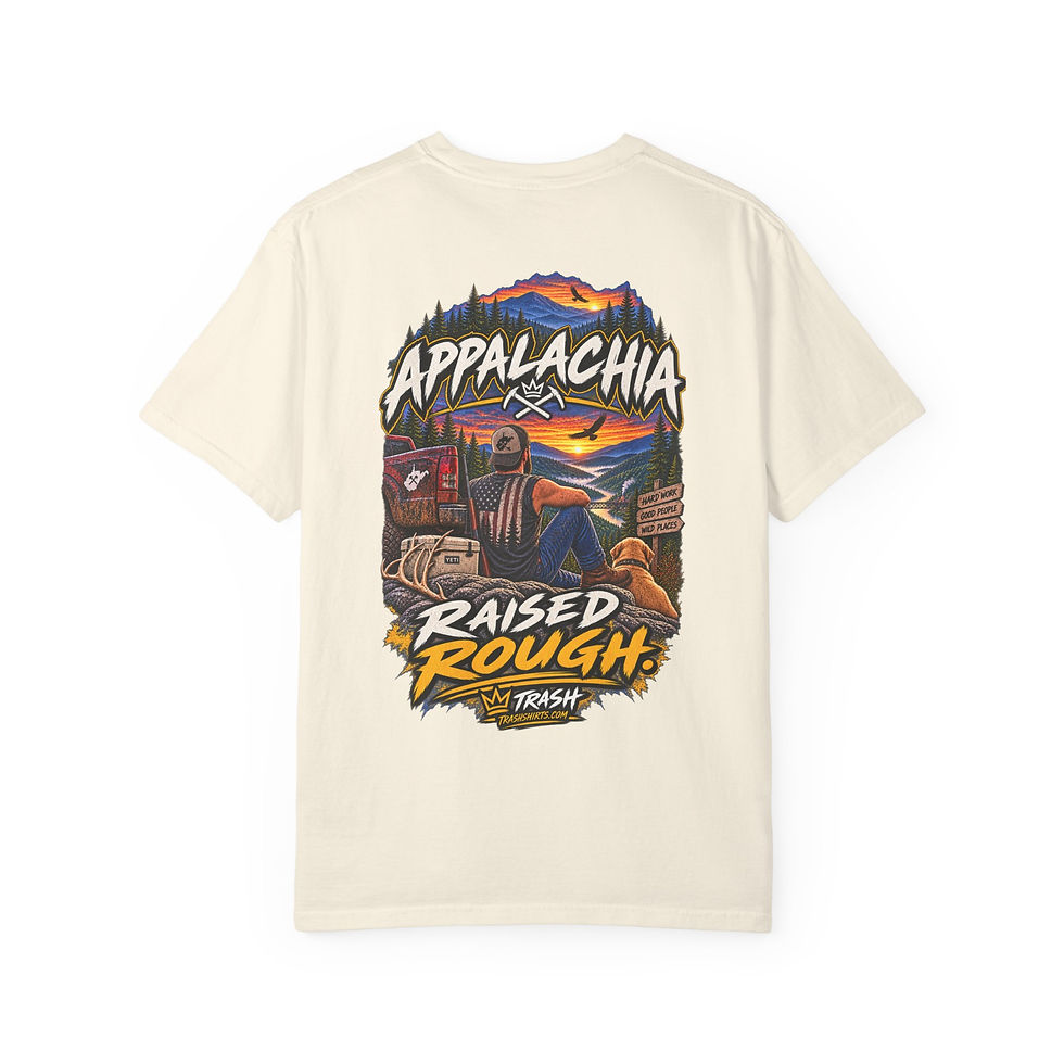 Thumbnail: Appalachia Raised Rough T-Shirt – Funny Appalachian Mountain Graphic Tee