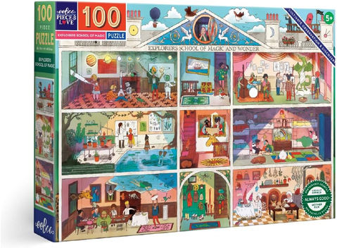 eeBoo Explorers School of Magic and Wonder 100 piece puzzle