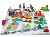 Janod 60 block City Set + puzzle
