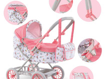 Corolle - Mon Grand Poupon Carriage Stroller with Adjustable Handle, Folding Design Design