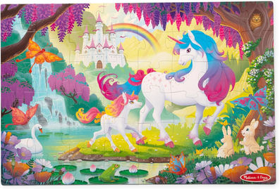 Melissa and Doug Glow-in-the-Dark Floor Puzzle - Unicorn