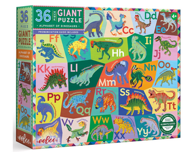 eeBoo Alphabet of Dinosaurs Giant Puzzle - 36 pieces