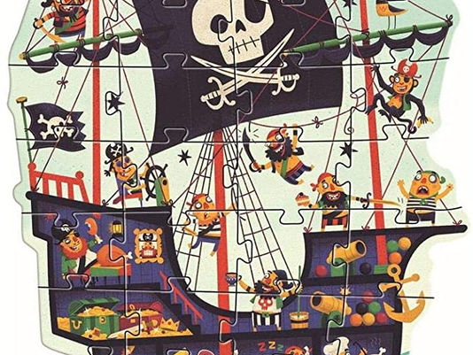 Djeco Pirate Ship Floor Puzzle, 36 Pieces