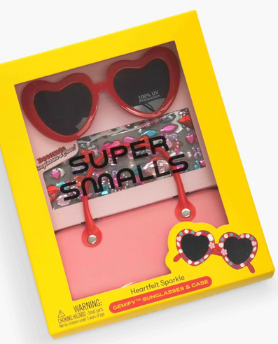 Super Smalls Heartfelt Sparkle Gemify Sunglasses & Case
