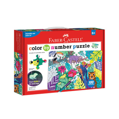 Creativity for Kids Color by Number Puzzles: Jungle Animals or Camping