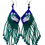 Thumbnail: Teal Blue White Horse Head Beaded Earrings