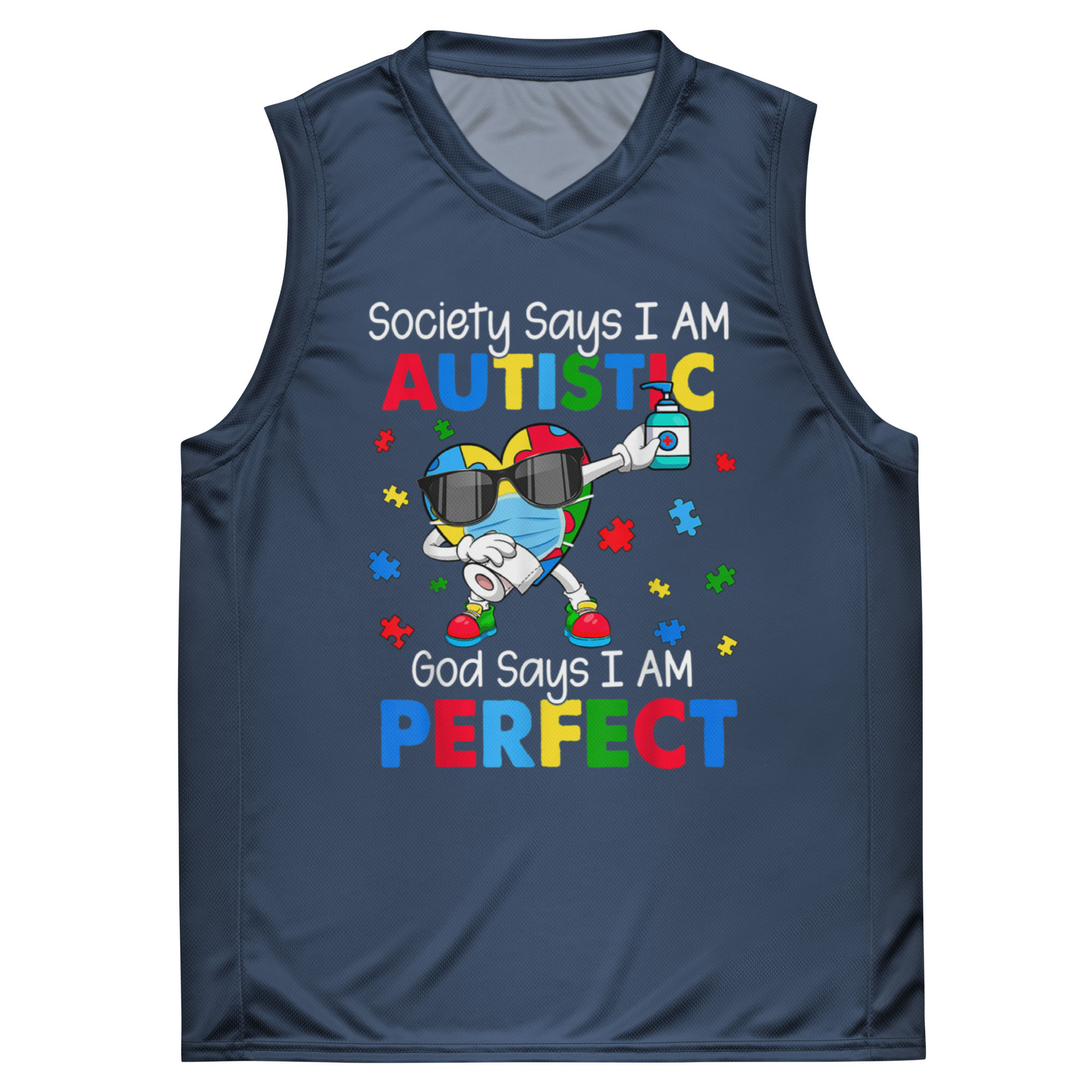 Recycled unisex basketball jersey