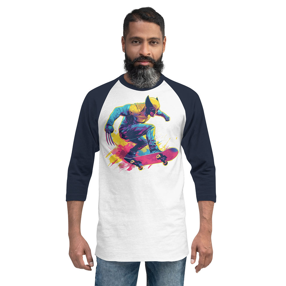 Thumbnail: 3/4 sleeve raglan shirt