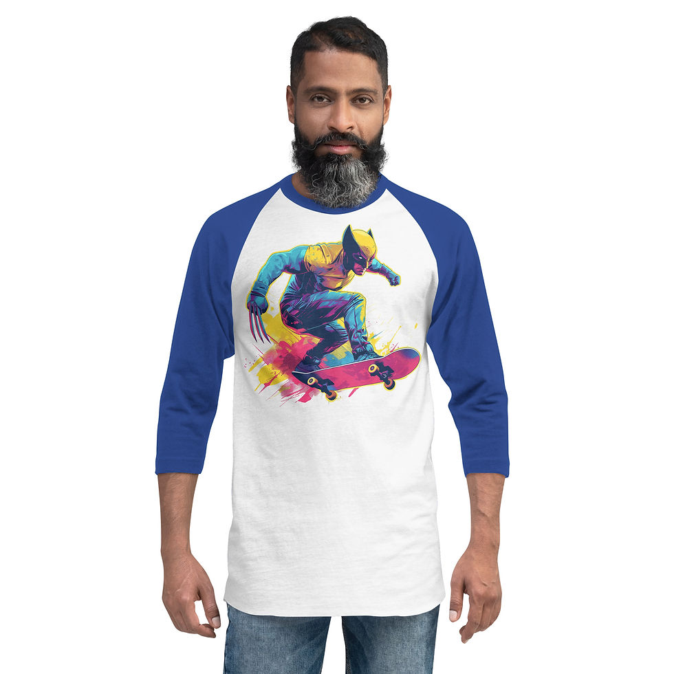 Thumbnail: 3/4 sleeve raglan shirt