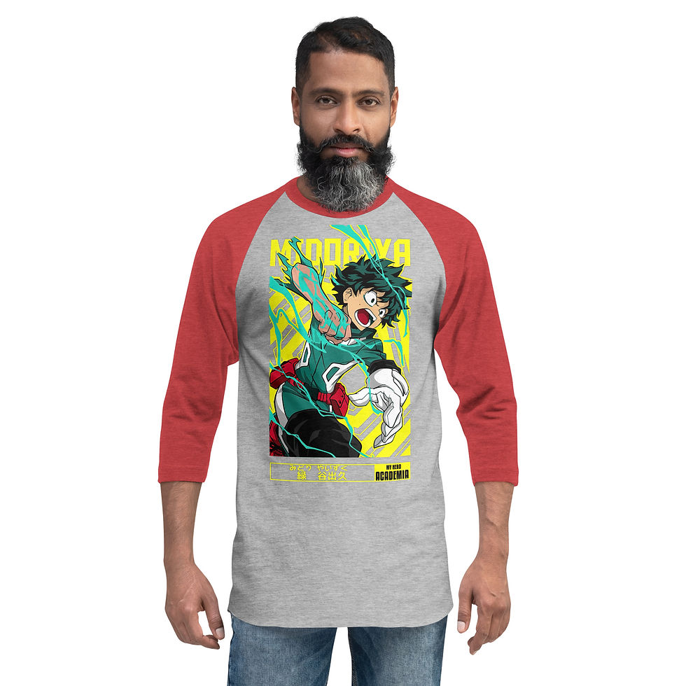 Thumbnail: PREMIUM 3/4 SLEEVE RAGLAN SHIRT ANIME