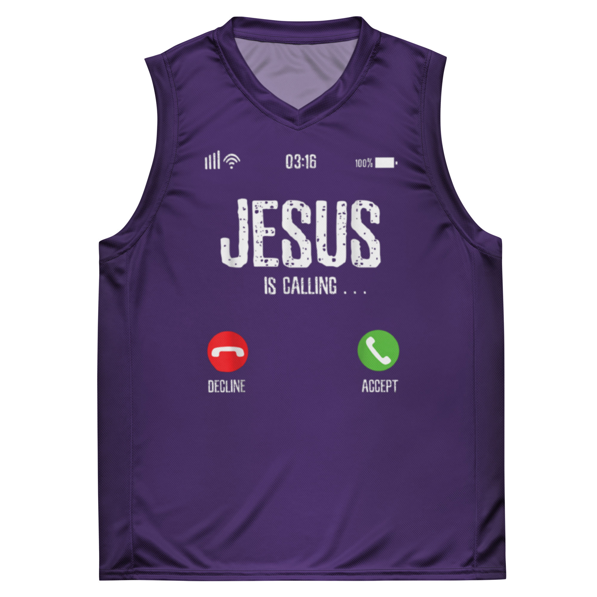 Recycled unisex basketball jersey