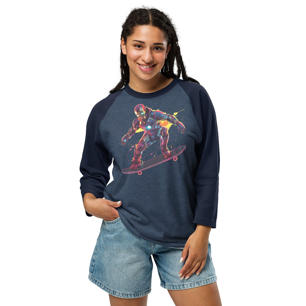 Thumbnail: 3/4 sleeve raglan shirt