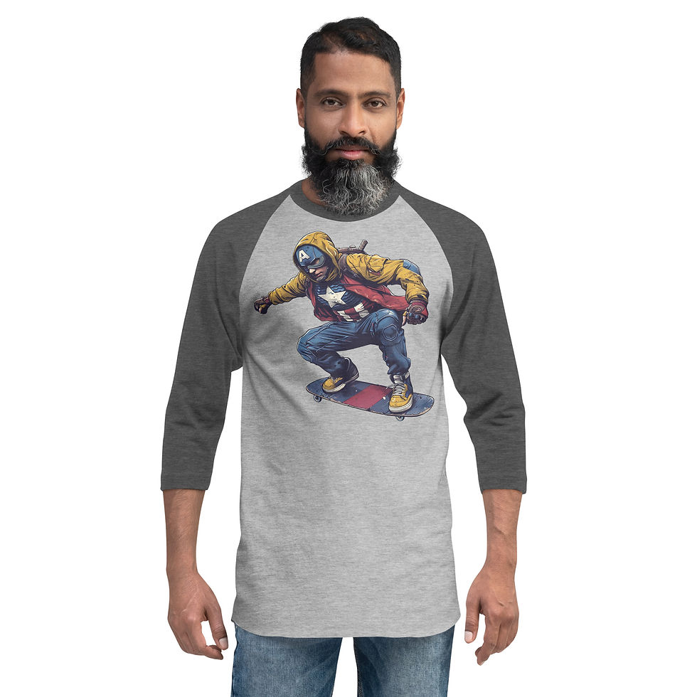 Thumbnail: 3/4 sleeve raglan shirt