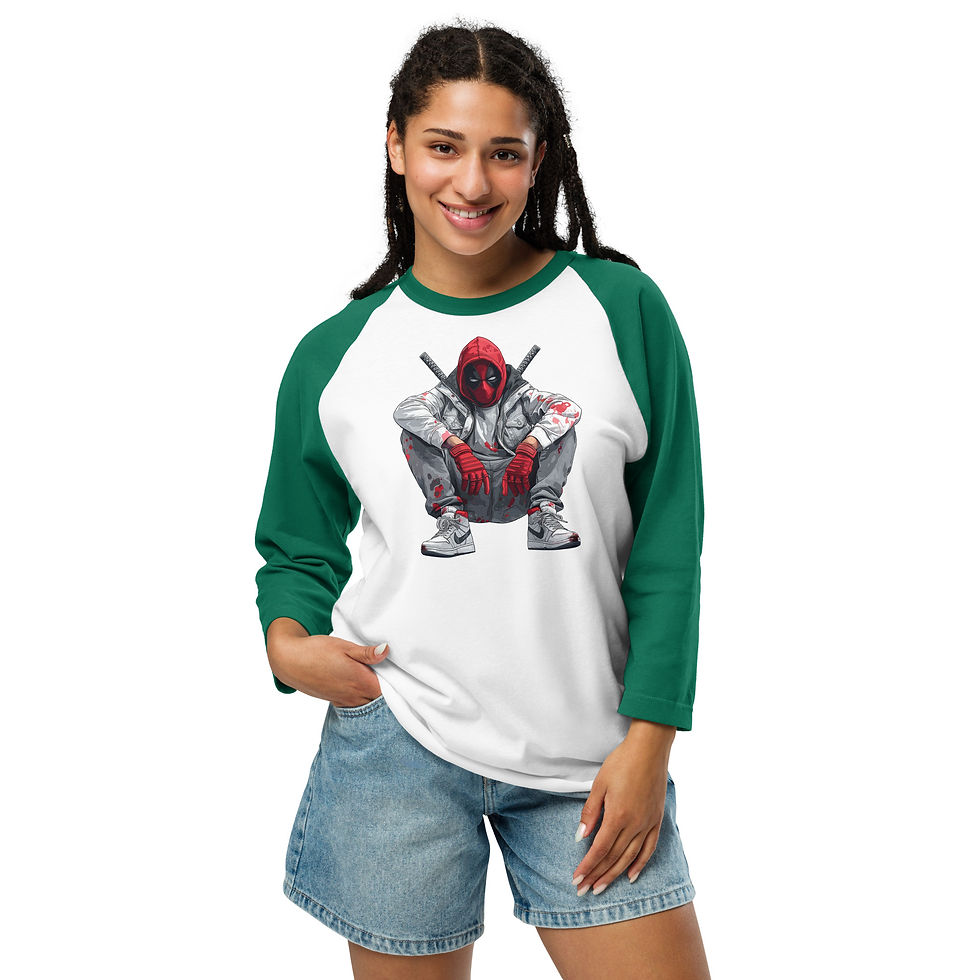 Thumbnail: 3/4 sleeve raglan shirt