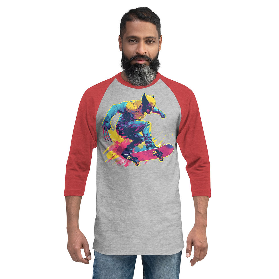 Thumbnail: 3/4 sleeve raglan shirt