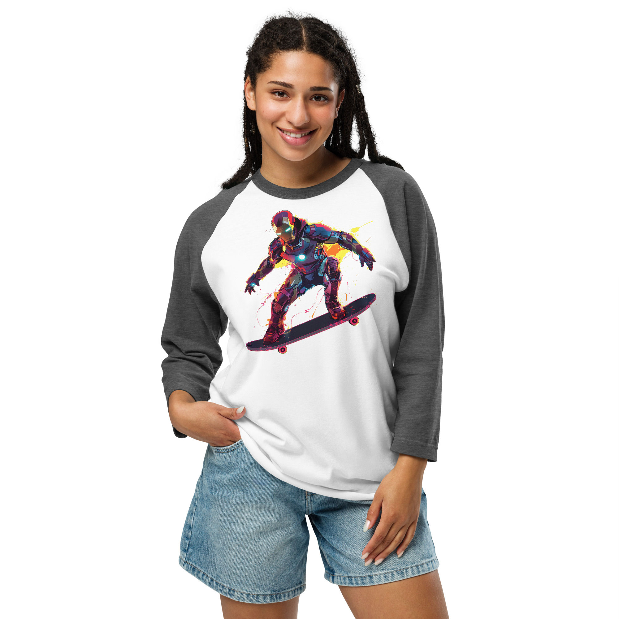3/4 sleeve raglan shirt