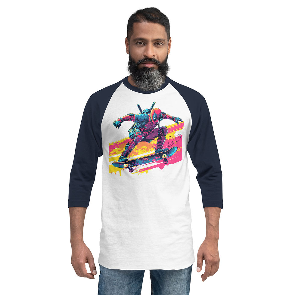 Thumbnail: 3/4 sleeve raglan shirt