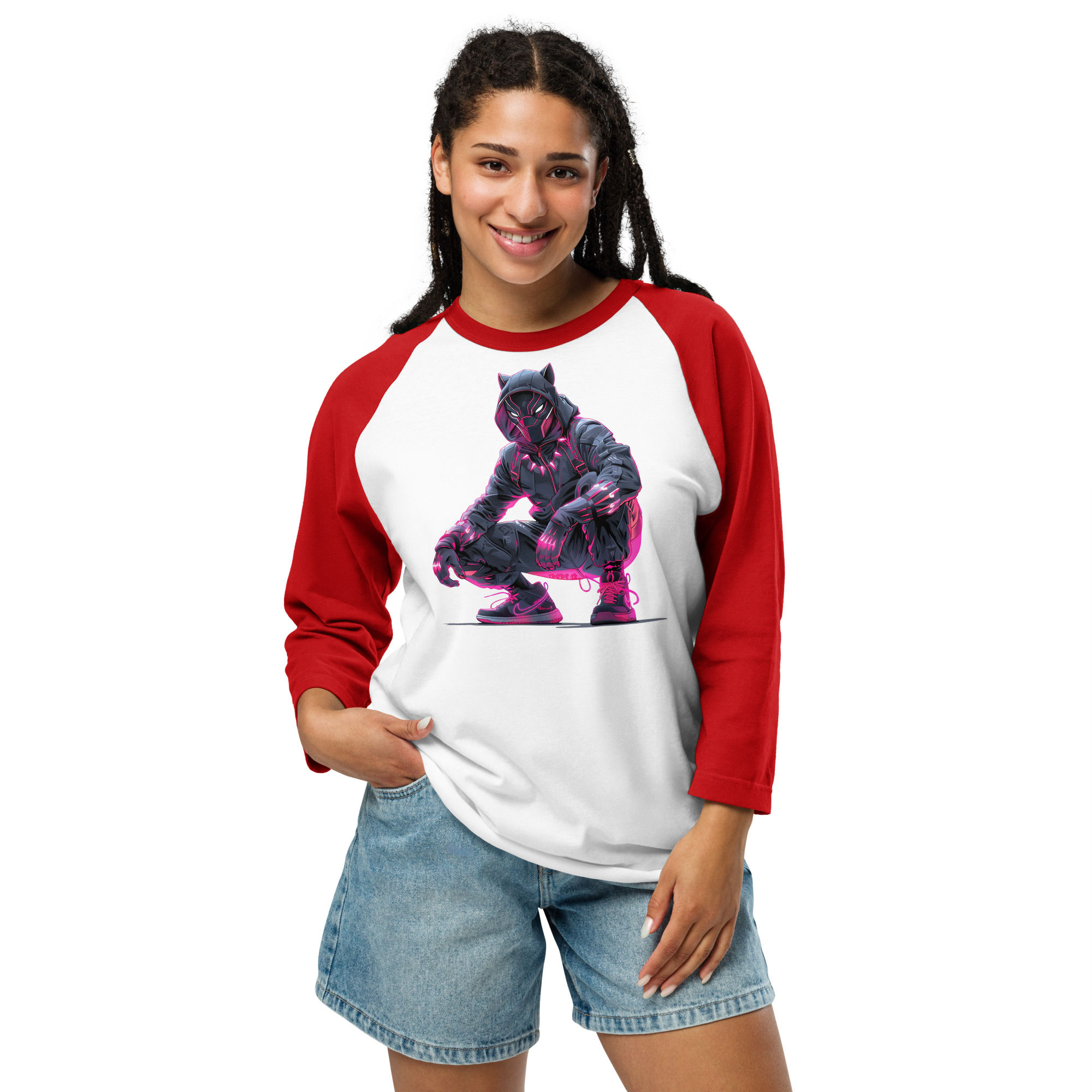 3/4 sleeve raglan shirt