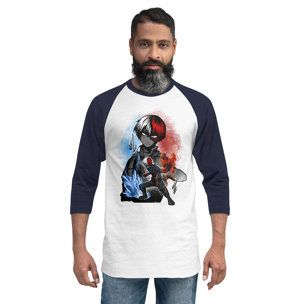 Thumbnail: PREMIUM 3/4 SLEEVE RAGLAN SHIRT ANIME