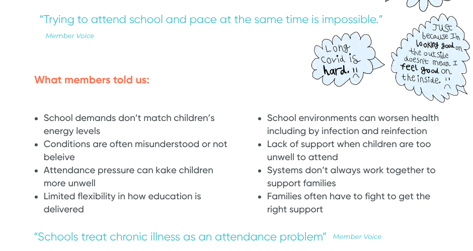 Slide highlighting what makes school life hard.