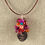 Thumbnail: Flower Vase Necklace - Multi w/Striped Vase