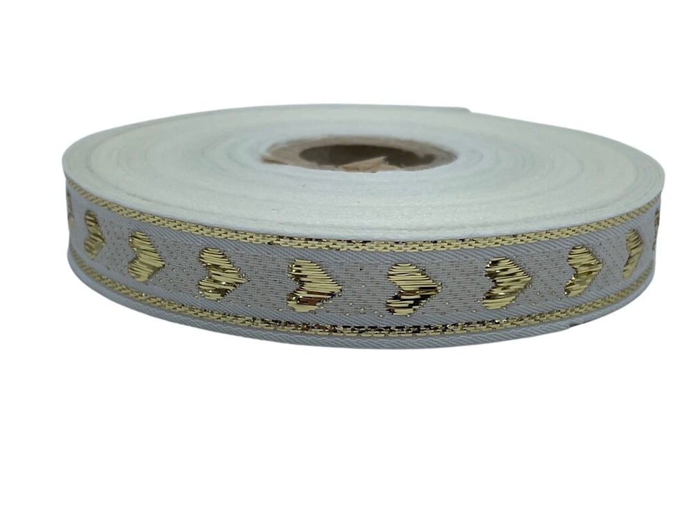 Miniaturbild: Jacquardband mit Herzemotiv