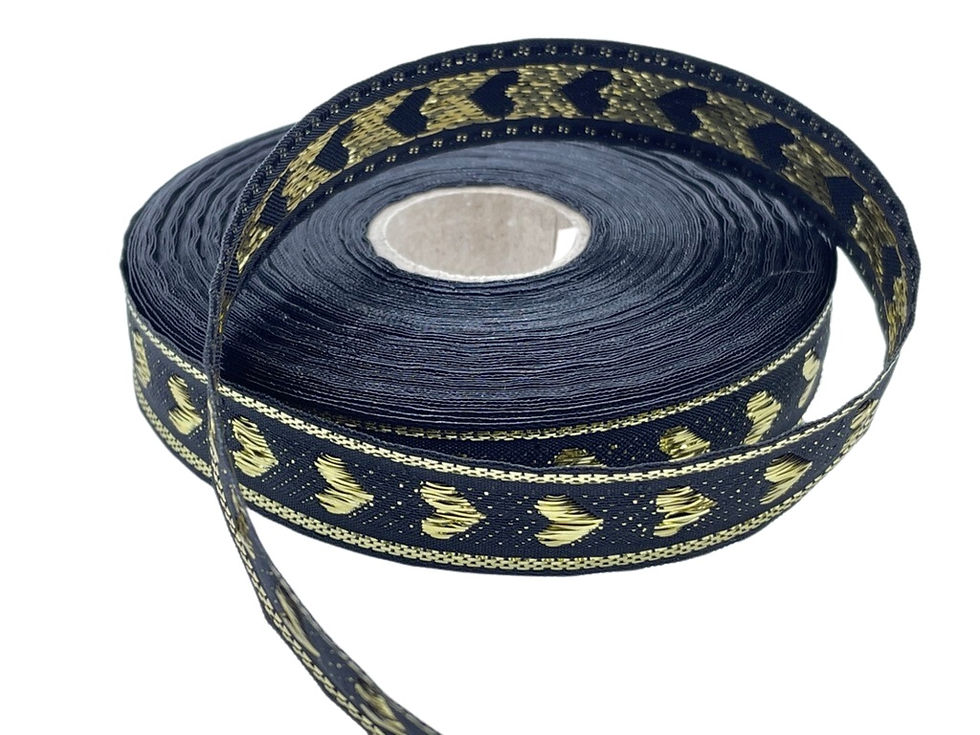 Miniaturbild: Jacquardband mit Herzemotiv